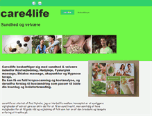 Tablet Screenshot of care4life.dk